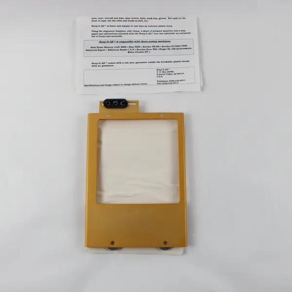 Hoop-It-All Embroidery Machine Hoop Assembly Frame Alignment Template