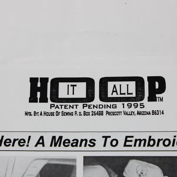 Hoop-It-All Embroidery Machine Hoop Assembly Frame Alignment Template