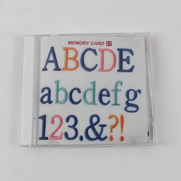 Janome Memory Card 17 Alphabet Embroidery Designs Letters Numbers Symbols