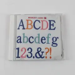 Janome Memory Card 17 Alphabet Embroidery Designs Letters Numbers Symbols