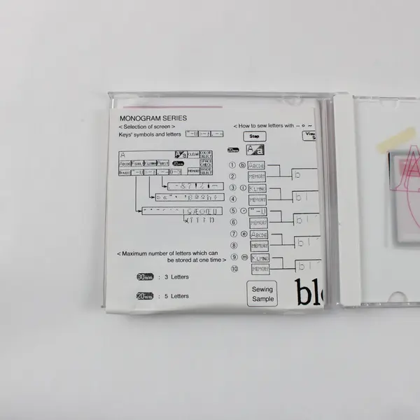 Janome Memory Card 17 Alphabet Embroidery Designs Letters Numbers Symbols