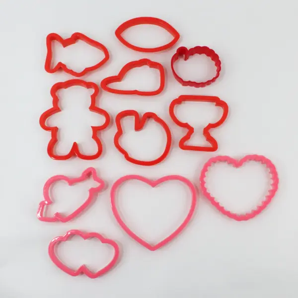  Lot of 42 Assorted Shapes Seasonal Multicolor Plastic Cookie Cutters