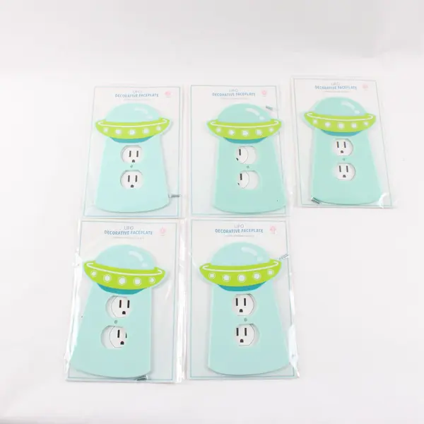 Lot of 5 UFO Decorative Outlet Faceplates Wall Plate Covers