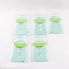 Lot of 5 UFO Decorative Outlet Faceplates Wall Plate Covers