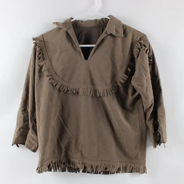 Vintage Davy Crockett Western Costume Set Child 8-10 Coonskin Cap Shirt Pants
