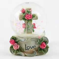 Faith Garden Westland Giftware Matthew Danko Item 1101 Floral Cross Love Globe