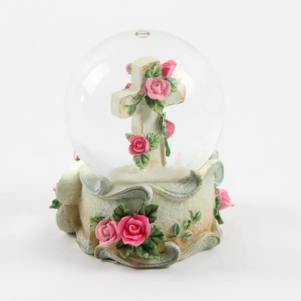 Faith Garden Westland Giftware Matthew Danko Item 1101 Floral Cross Love Globe