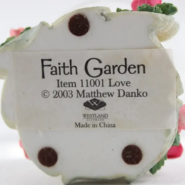 Faith Garden Westland Giftware Matthew Danko Item 1101 Floral Cross Love Globe