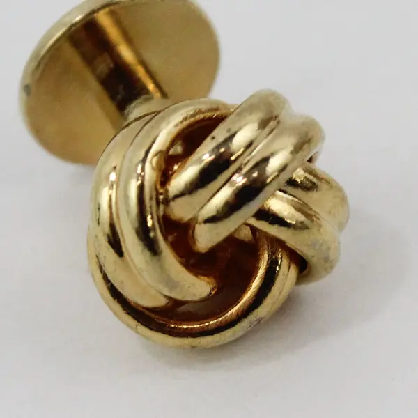 Gold Tone Love Knot Tuxedo Shirt Studs Pair Formalwear 