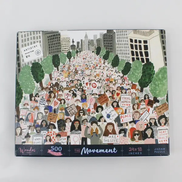 Wander Puzzle Co The Movement Adult Jigsaw Puzzle 500 Pieces Activism Scene