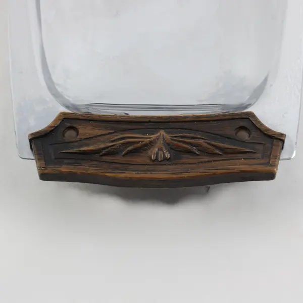 Kromex Vintage Chrome Bread Roll Serving Tray Faux-Wood Handles