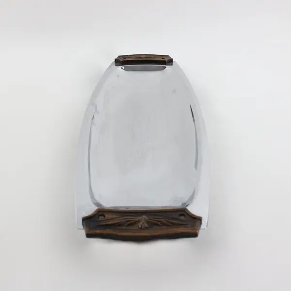 Kromex Vintage Chrome Bread Roll Serving Tray Faux-Wood Handles