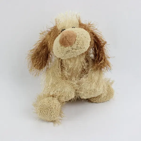 Ty Punkies Shreds Dog Plush 2002 Collection Brown Cream Fur Tag