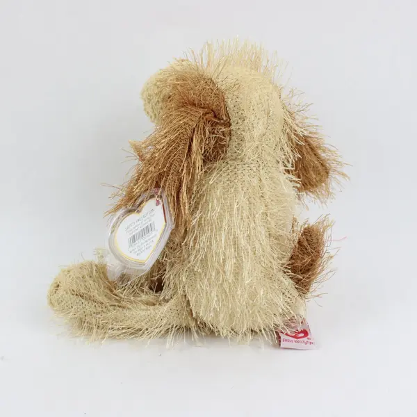 Ty Punkies Shreds Dog Plush 2002 Collection Brown Cream Fur Tag