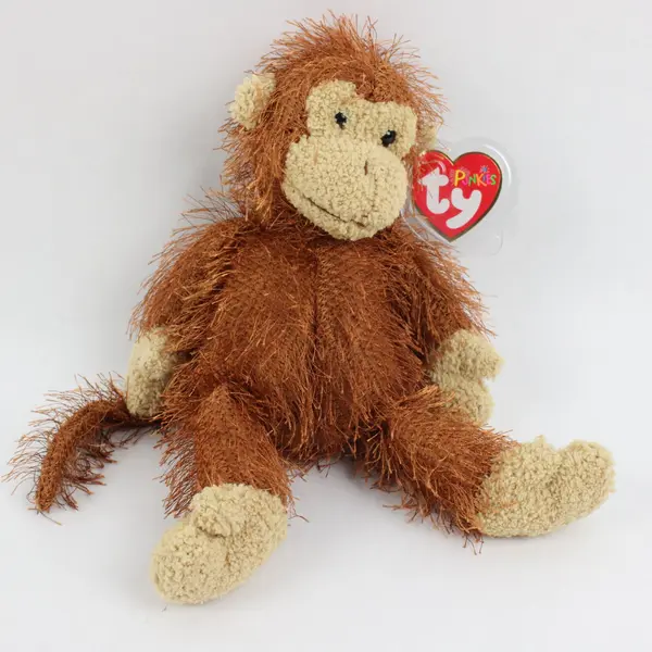 Ty Punkies ZIG-ZAG Monkey Plush Stuffed Animal Brown