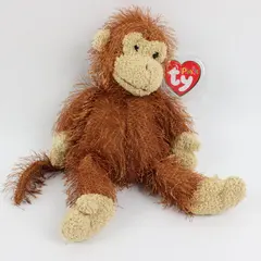 Ty Punkies ZIG-ZAG Monkey Plush Stuffed Animal Brown