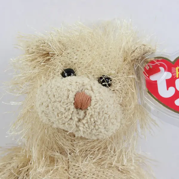 TY Punkies Frizzy Bear 2002 Tan Plush w/ Hang Tag