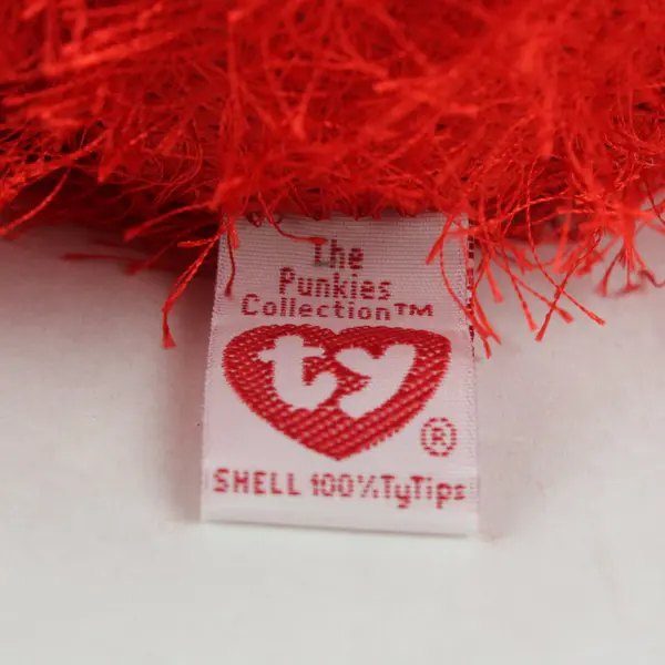 Ty Punkies Sizzles Red Bear Plush Tag Protector