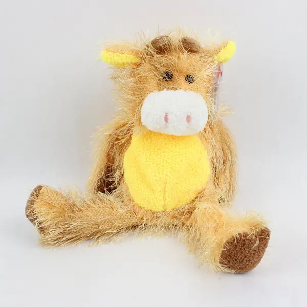 Ty Punkies T-Bone Cow Beanie Plush Tan 8in w/ Tag Protector