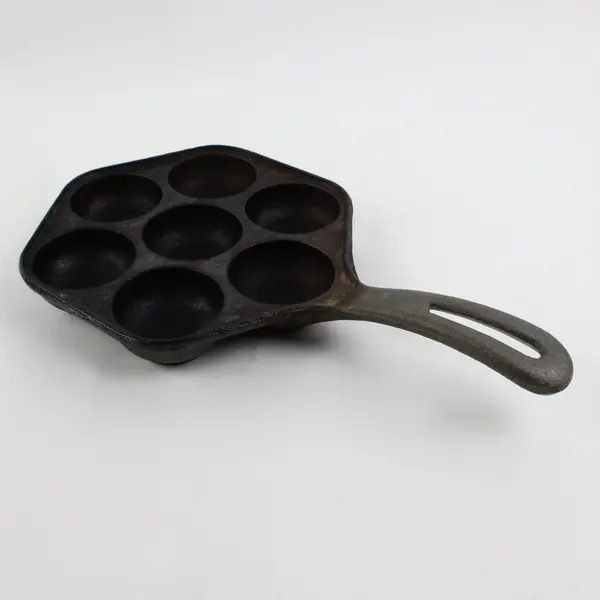 Cast Iron Aebleskiver Pan 7 Cup Danish Pancake Poffertjes Maker