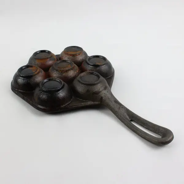 Cast Iron Aebleskiver Pan 7 Cup Danish Pancake Poffertjes Maker