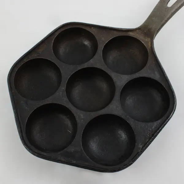 Cast Iron Aebleskiver Pan 7 Cup Danish Pancake Poffertjes Maker
