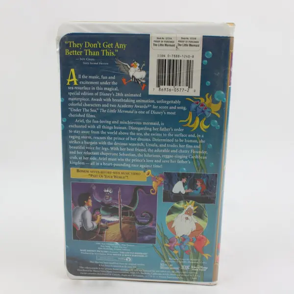 Disney's The Little Mermaid Masterpiece VHS 1998 Special Edition THX Certified
