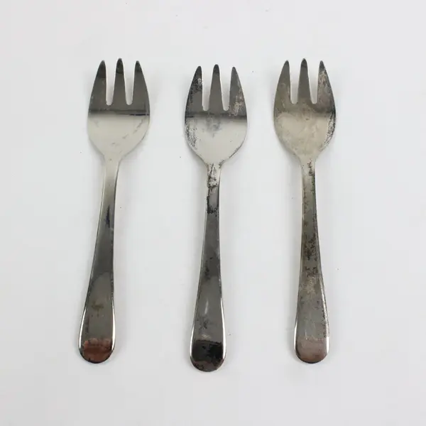 Sheffield England Silver-Plated Forks Set of 3 Plain Handles