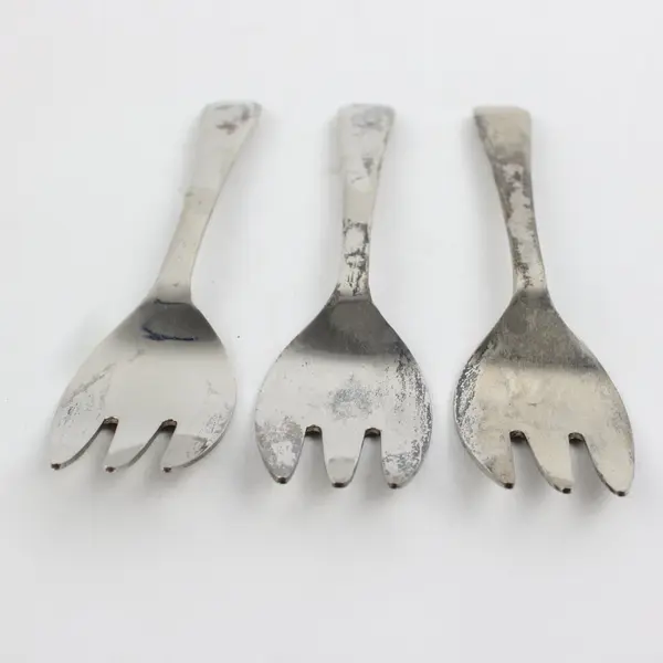 Sheffield England Silver-Plated Forks Set of 3 Plain Handles