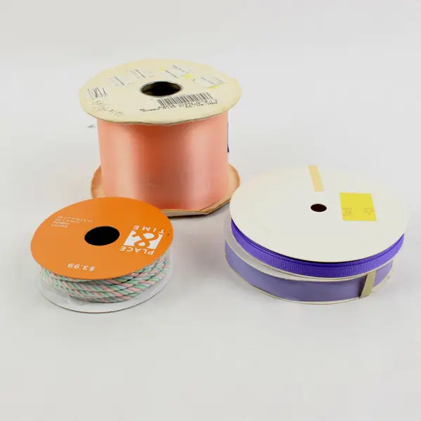 Lot of 4 Assorted Kaneka Far West Ribbon Satin Easter Cord Spools RB1-40/33