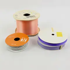 Lot of 4 Assorted Kaneka Far West Ribbon Satin Easter Cord Spools RB1-40/33