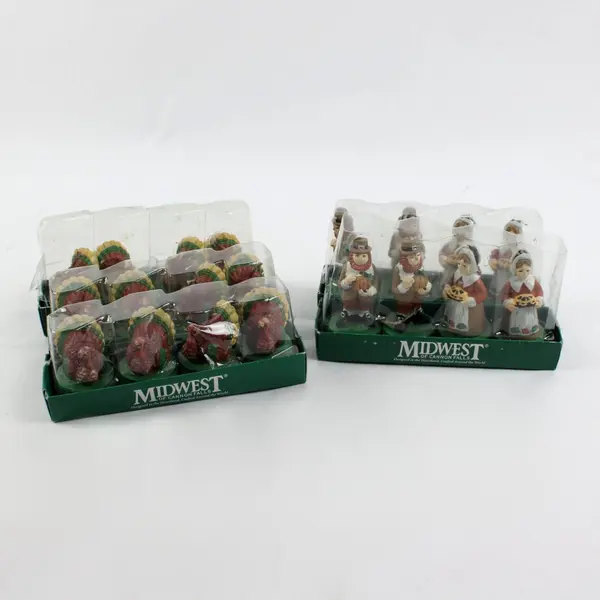 Midwest of Canon Falls Lot of 20 Thanksgiving Turkey Pilgrim Candles