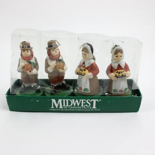 Midwest of Canon Falls Lot of 20 Thanksgiving Turkey Pilgrim Candles