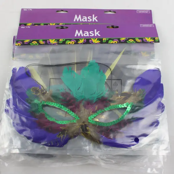 Lot of 14 Mardi Gras Masks: 8 Feather, 6 Foil Eyemasks Masquerade Party