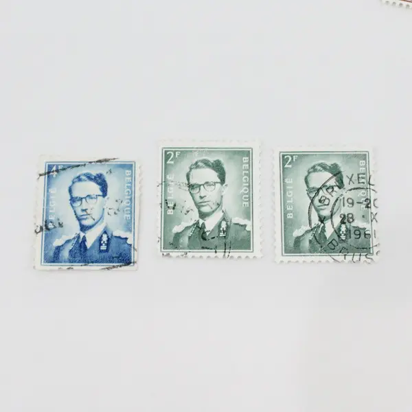 Belgium King Baudouin Stamps Lot of 10 Used Mixed Denominations