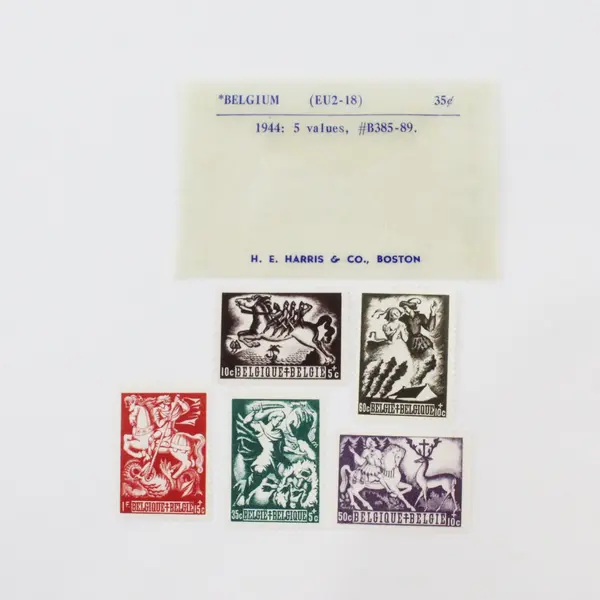 Set Of 5 Belgium 1944 Legends Stamps SC #B385-89 MNH OG
