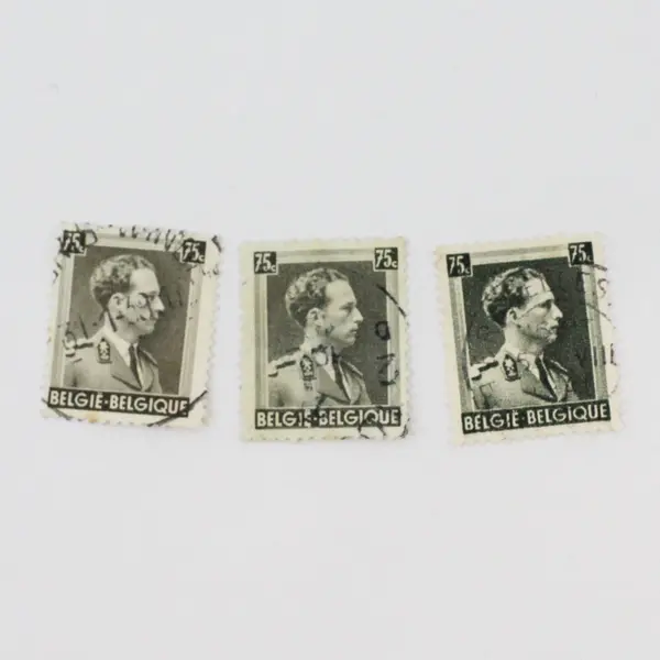 Lot Of 10 Belgium 1930s-1940s King Leopold III Stamps Used