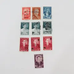 Lot Of 10 Philippines 1960s Famous Filipinos Stamps Used  