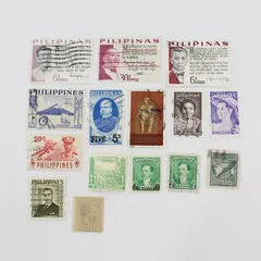 Lot of 15 Philippines Mixed Used Stamps 1880s-1960s