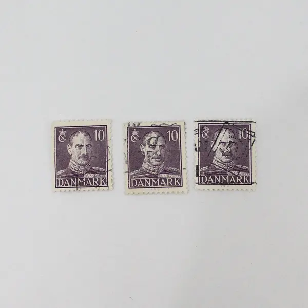 Lot Of 17 Denmark 1940s King Christian X Stamps Used
