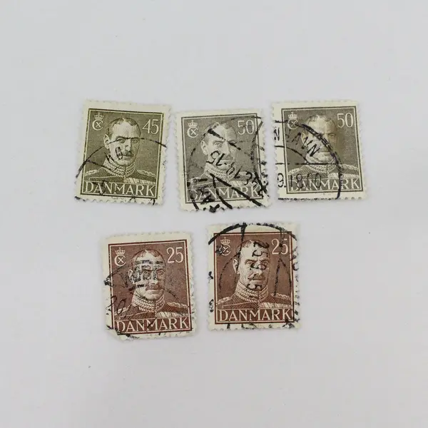 Lot Of 17 Denmark 1940s King Christian X Stamps Used