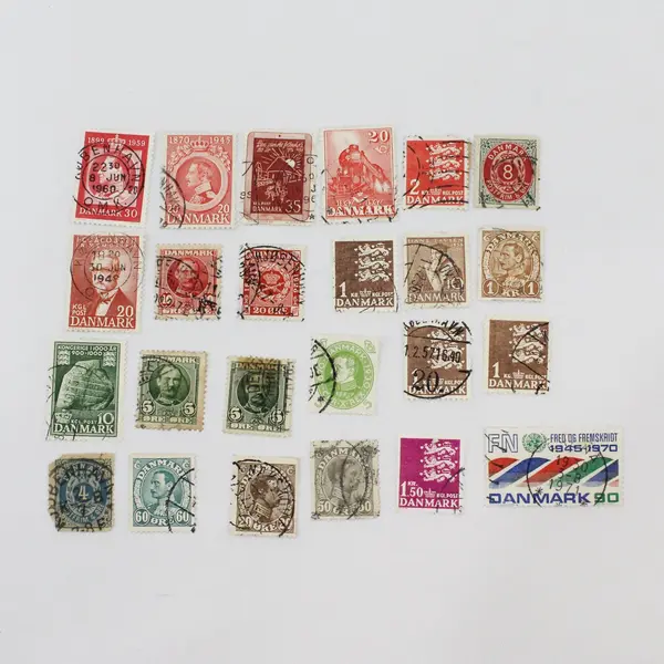 Lot Of 24 Denmark 1900s-1970s Stamps Used