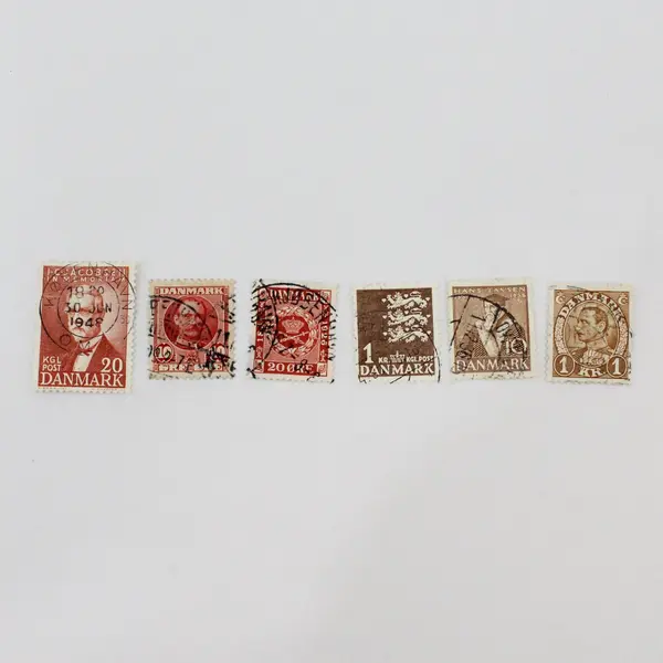Lot Of 24 Denmark 1900s-1970s Stamps Used