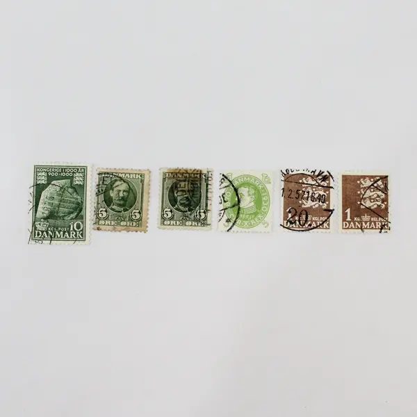Lot Of 24 Denmark 1900s-1970s Stamps Used