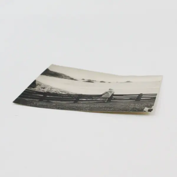 Vintage 1950s Ecola State Park Oregon Coast Black And White Snapshot Photo