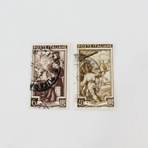 Lot Of 9 Italy 1950s Italy At Work 50c 1/5/6/10/15/25/30/40L Stamps Used
