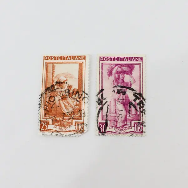 Lot Of 9 Italy 1950s Italy At Work 50c 1/5/6/10/15/25/30/40L Stamps Used