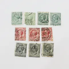 Lot of 10 Italy Victor Emmanuel III Postage Stamps Used