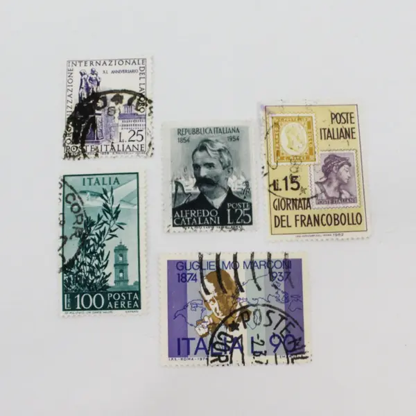Lot Of 25 Italy 1950s-1960s Mixed Commemorative Stamps Used 