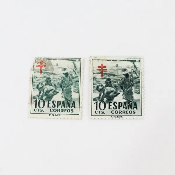 Lot Of 8 Spain 1950s Anti Tuberculosis Stamps Used